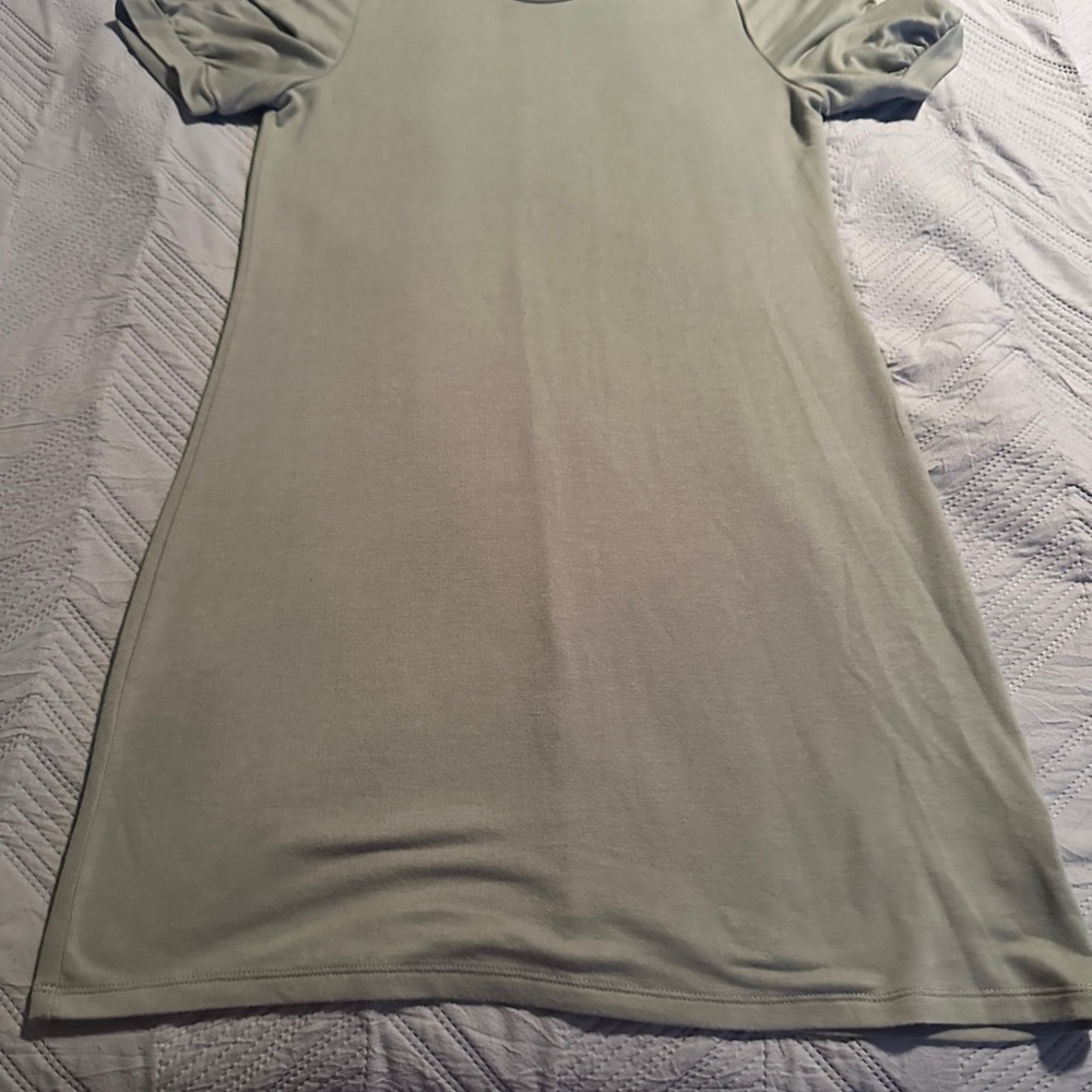 As U Wish Mint Green Casual T-Shirt Dress